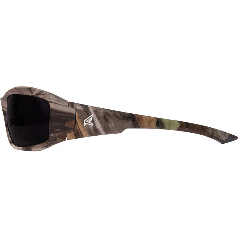 Edge Eyewear Brazeau Wraparound Safety Glasses Smoke Lens Camouflage Frame