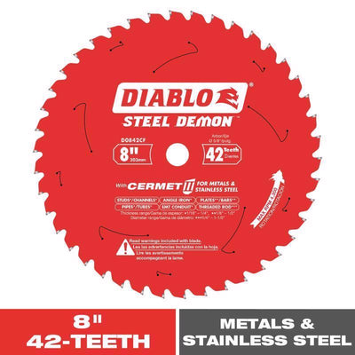 Diablo Steel Demon 8 in. D X 5/8 in. Cermet Metal Saw Blade 42 teeth