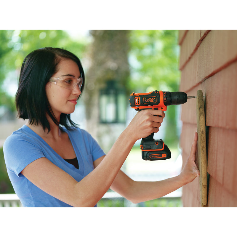 Black+Decker 12V MAX 3/8 in. Brushed Cordless Drill/Driver Kit (Battery & Charger)