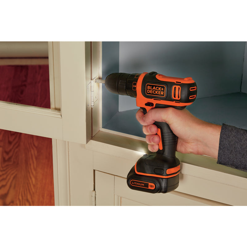 Black+Decker 12V MAX 3/8 in. Brushed Cordless Drill/Driver Kit (Battery & Charger)