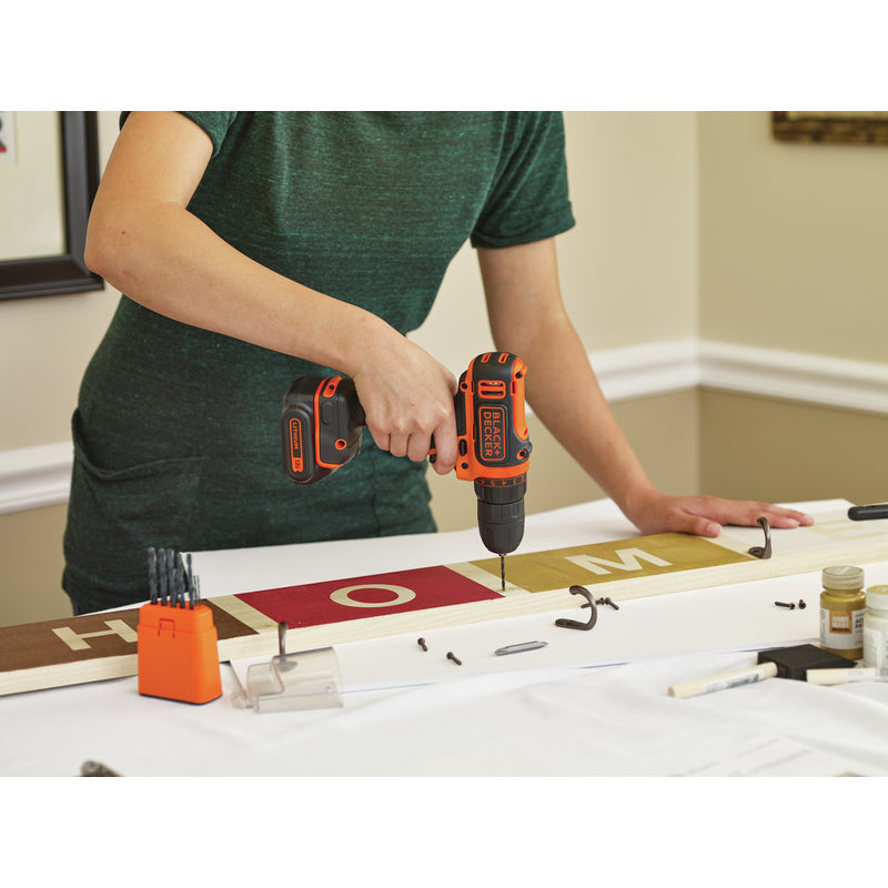 Black+Decker 12V MAX 3/8 in. Brushed Cordless Drill/Driver Kit (Battery & Charger)