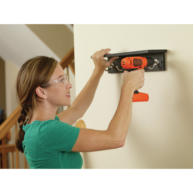Black+Decker 8V MAX 3/8 in. Brushed Cordless Drill/Driver Kit (Battery & Charger)