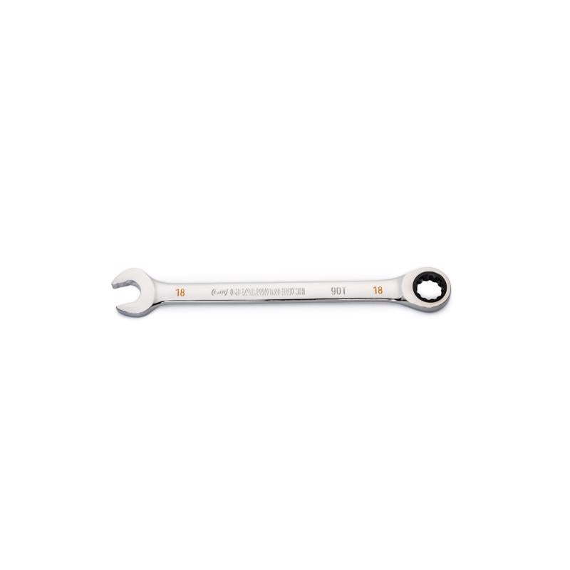 GEARWRENCH 18 mm 12 Point Metric Ratcheting Combination Wrench 9.33 in. L