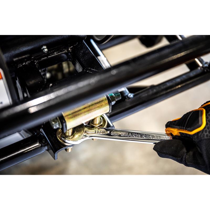 GEARWRENCH 1/2 inch in. X 1/2 inch in. 12 Point SAE Ratcheting Combination Wrench 7.839 in. L