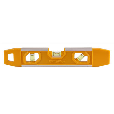 Johnson 9 in. Aluminum Magnetic Torpedo Level 3 vial