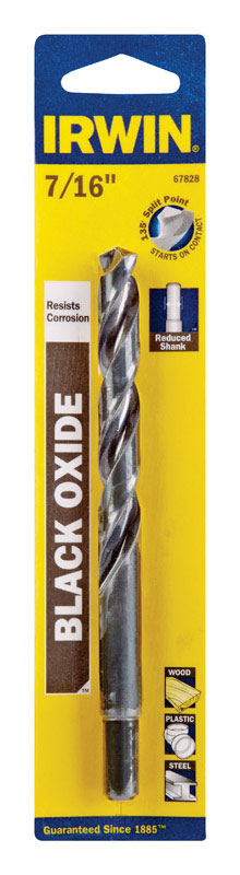 Irwin 7/16 in. X 5-1/2 in. L High Speed Steel Drill Bit Straight Shank
