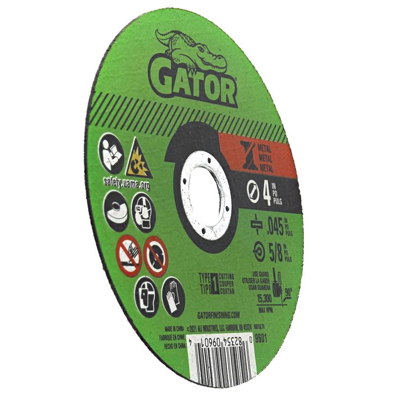 Gator 4 in. D X 5/8 in. Aluminum Oxide Cut-Off Wheel