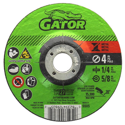 Gator 4 in. D X 5/8 Metal Grinding Wheel