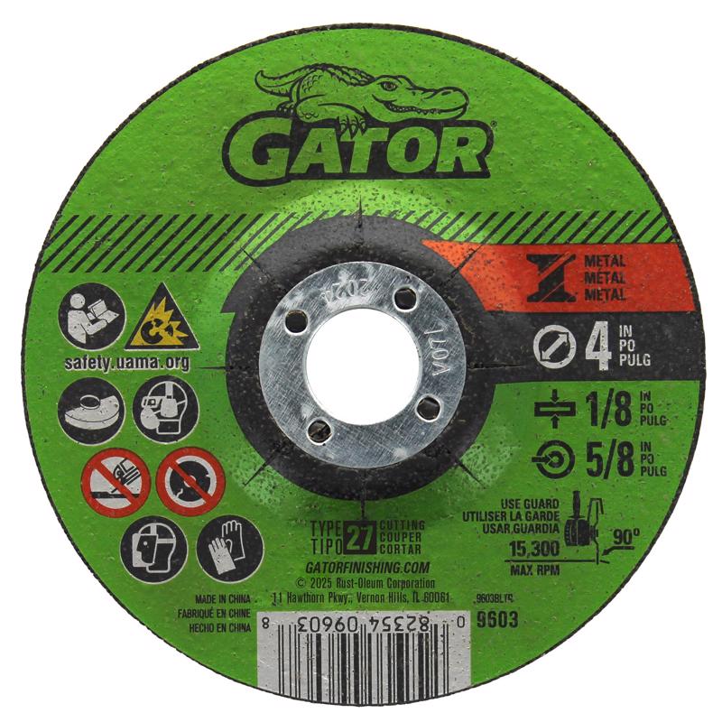Gator 4 in. D X 5/8 in. Metal Grinding Wheel