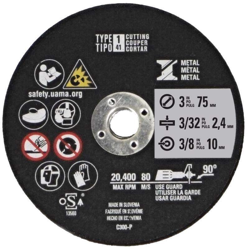 Gator 3 in. D X 3/8 in. Aluminum Oxide Metal Cut-Off Blade 5 pc