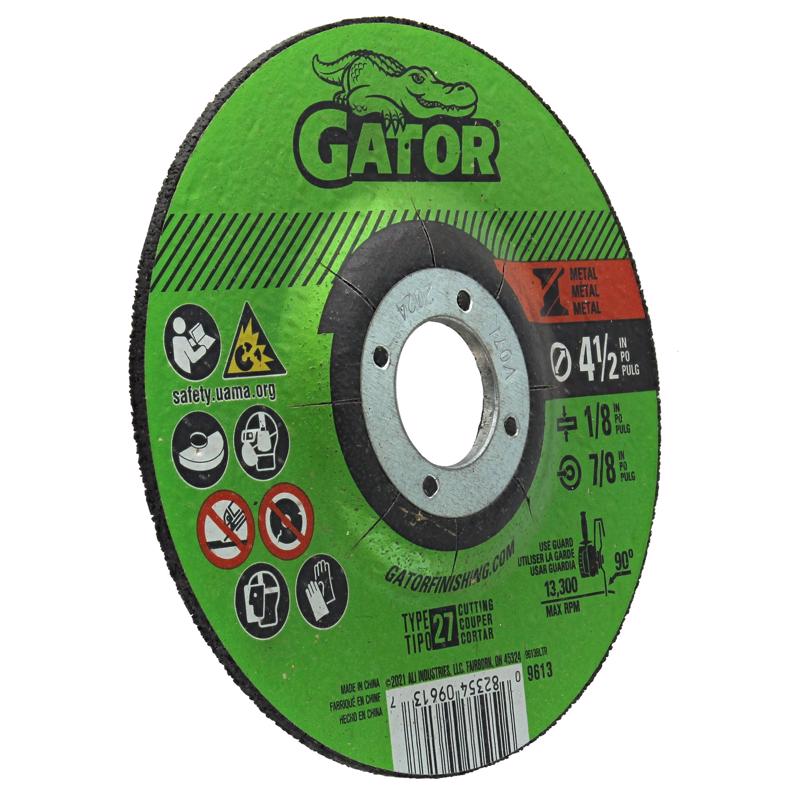 Gator 4-1/2 in. D X 7/8 in. Metal Grinding Wheel