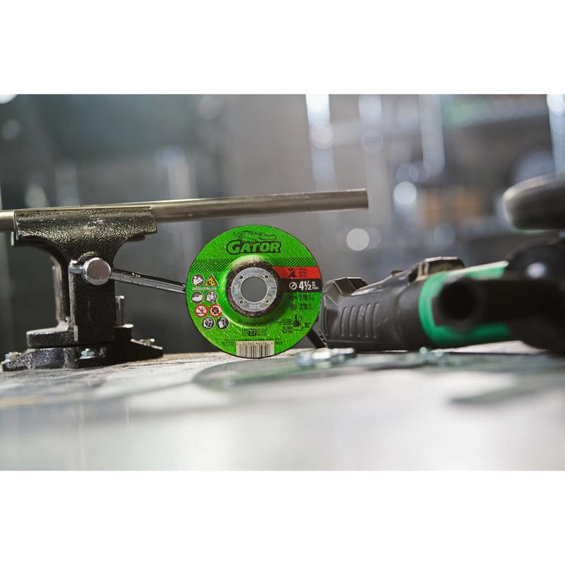 Gator 4-1/2 in. D X 7/8 in. Metal Grinding Wheel