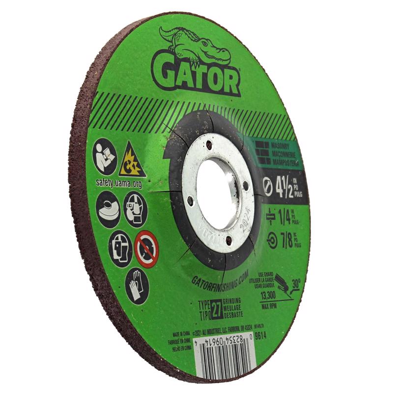Gator 4-1/2 in. D X 7/8 in. Masonry Grinding Wheel