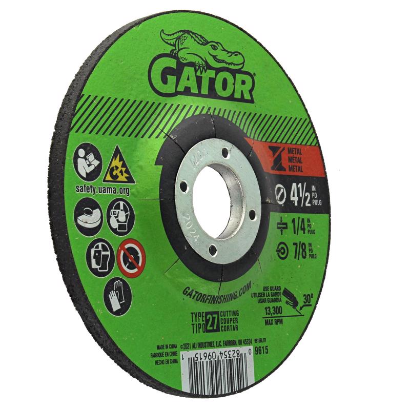 Gator 4-1/2 in. D X 7/8 in. Metal Grinding Wheel