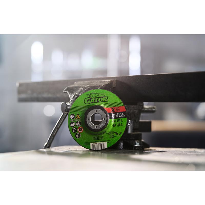 Gator 4-1/2 in. D X 7/8 in. Metal Grinding Wheel
