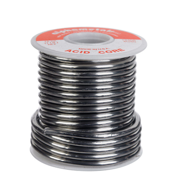 Alpha Fry 16 oz Acid Core Wire Solder 0.125 in. D Tin/Lead 40/60