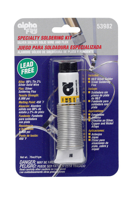 Alpha Fry 3/4 oz Lead-Free Soldering Kit 0.062 in. D Tin/Silver