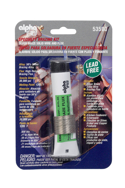 Alpha Fry 0.2 oz Lead-Free Specialty Brazing Kit 0.02 in. D Silver-Bearing Alloy