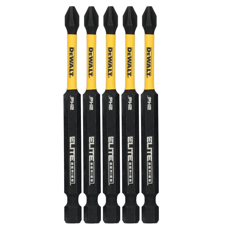 DeWalt FLEXTORQ Phillips #2 X 3-1/2 in. L Screwdriver Bit Steel 5 pc