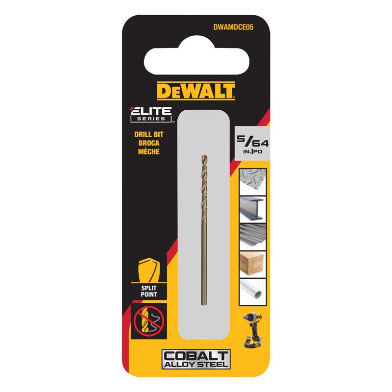 DeWalt 5/64 in. X 2 in. L Cobalt Steel Split Point Drill Bit Round Shank
