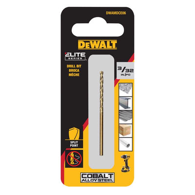 DeWalt 3/32 in. X 2.2 in. L Cobalt Steel Split Point Drill Bit Round Shank
