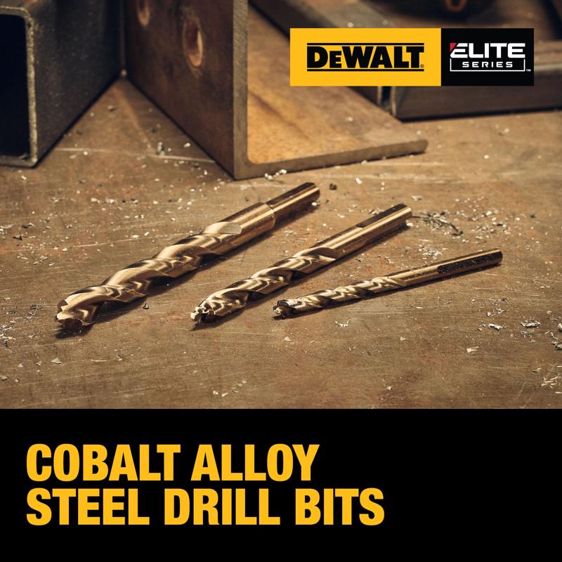 DeWalt ELITE SERIES 1/8 in. X 2 3/4 in. L Cobalt Steel Split Point Drill Bit Round Shank