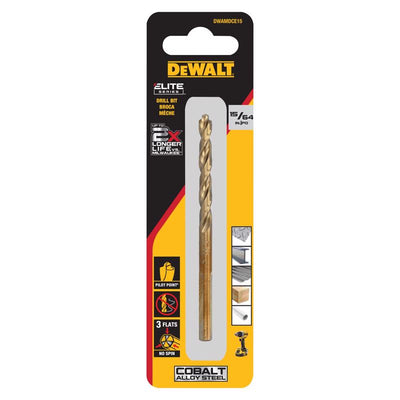 DeWalt 15/64 in. X 3-29/32 in. L Cobalt Steel Pilot Point Drill Bit Round Shank