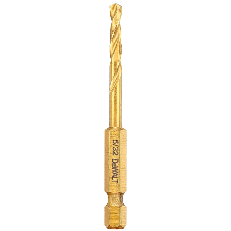 DeWalt Impact Ready 5/32 in. X 2-13/16 in. L High Speed Steel Drill Bit Quick-Change Hex Shank