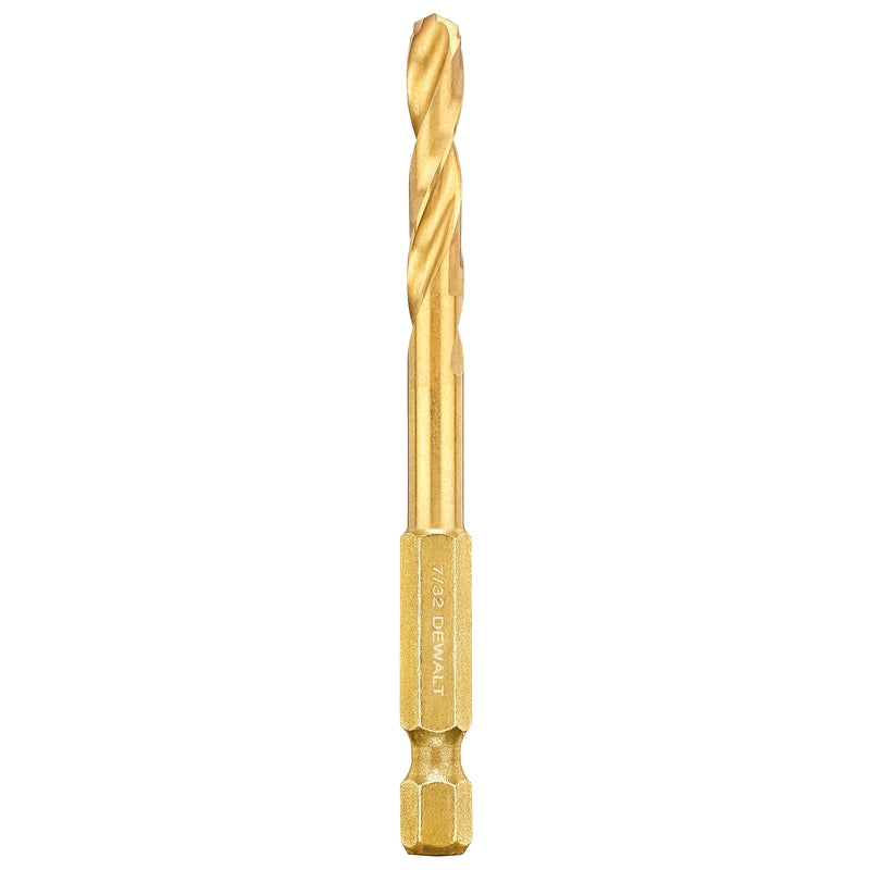 DeWalt Impact Ready 7/32 in. X 3-7/64 in. L High Speed Steel Drill Bit Quick-Change Hex Shank