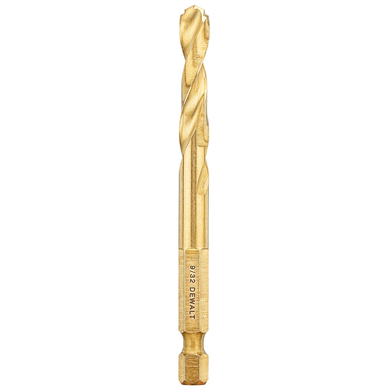 DeWalt Impact Ready 9/32 in. X 3-1/2 in. L High Speed Steel Drill Bit Quick-Change Hex Shank