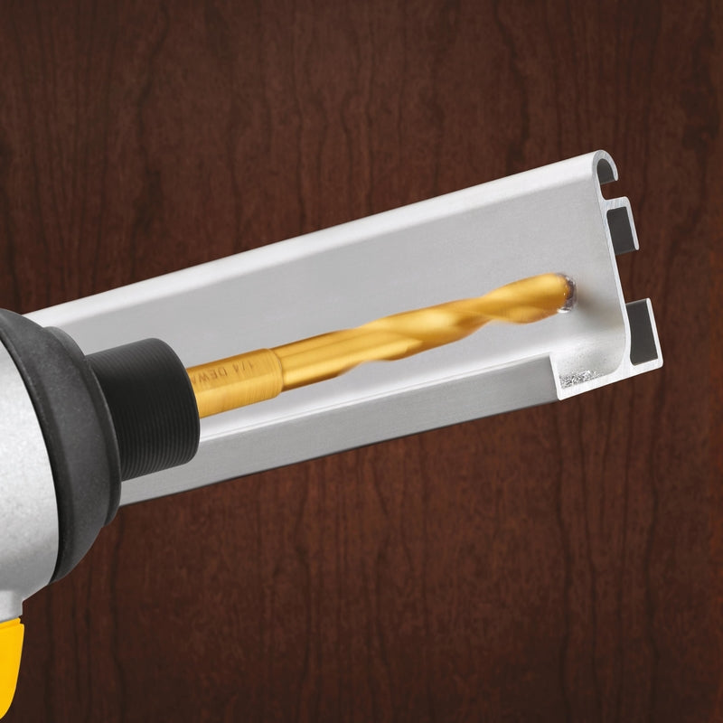 DeWalt Impact Ready 1/4 in. X 3-13/64 in. L High Speed Steel Drill Bit Quick-Change Hex Shank