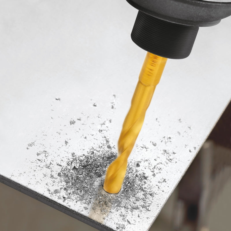 DeWalt Impact Ready 1/4 in. X 3-13/64 in. L High Speed Steel Drill Bit Quick-Change Hex Shank