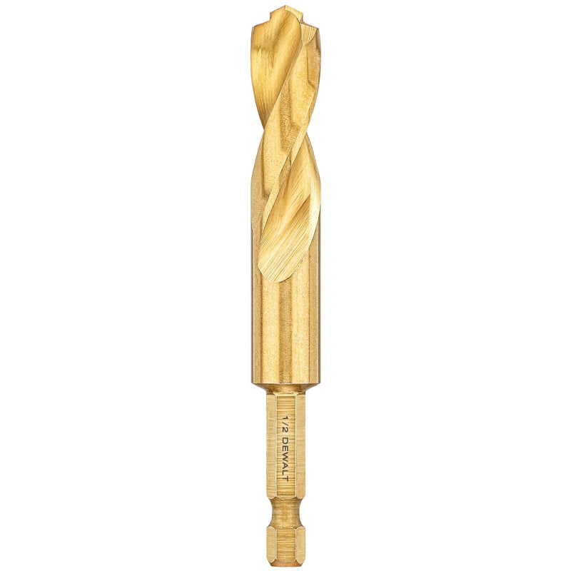 DeWalt Impact Ready 1/2 in. X 4 in. L High Speed Steel Drill Bit Quick-Change Hex Shank