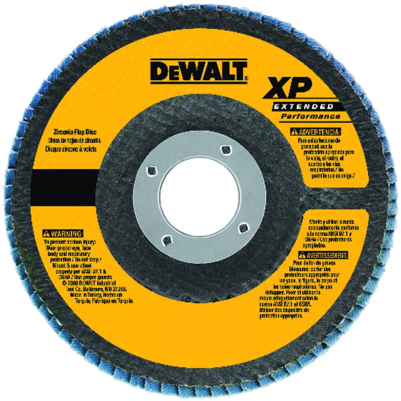 DeWalt Premium XP 4-1/2 in. D X 7/8 in. Zirconia Aluminum Oxide Flap Disc 60 Grit