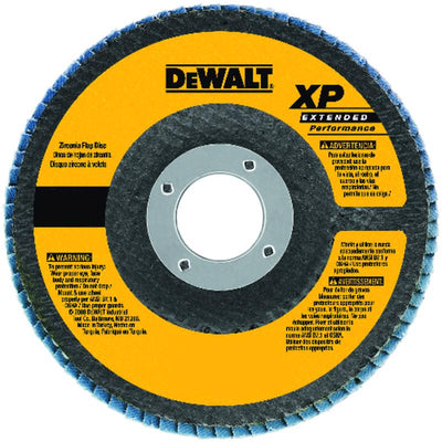 DeWalt Premium XP 4-1/2 in. D X 7/8 in. Zirconia Aluminum Oxide Flap Disc 60 Grit