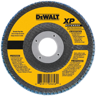 DeWalt XP 4-1/2 in. D X 7/8 in. Zirconia Aluminum Oxide Flap Disc 80 Grit