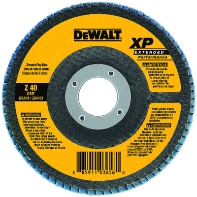 DeWalt XP 4-1/2 in. D X 7/8 in. Zirconia Flap Disc 40 Grit