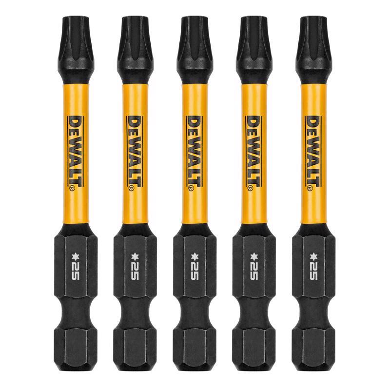 DeWalt ELITE SERIES Torx T25 X 2-1/4 in. L Screwdriver Bit Steel 5 pc