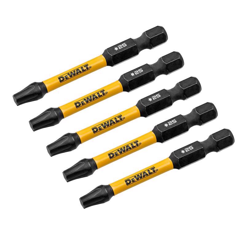 DeWalt ELITE SERIES Torx T25 X 2-1/4 in. L Screwdriver Bit Steel 5 pc