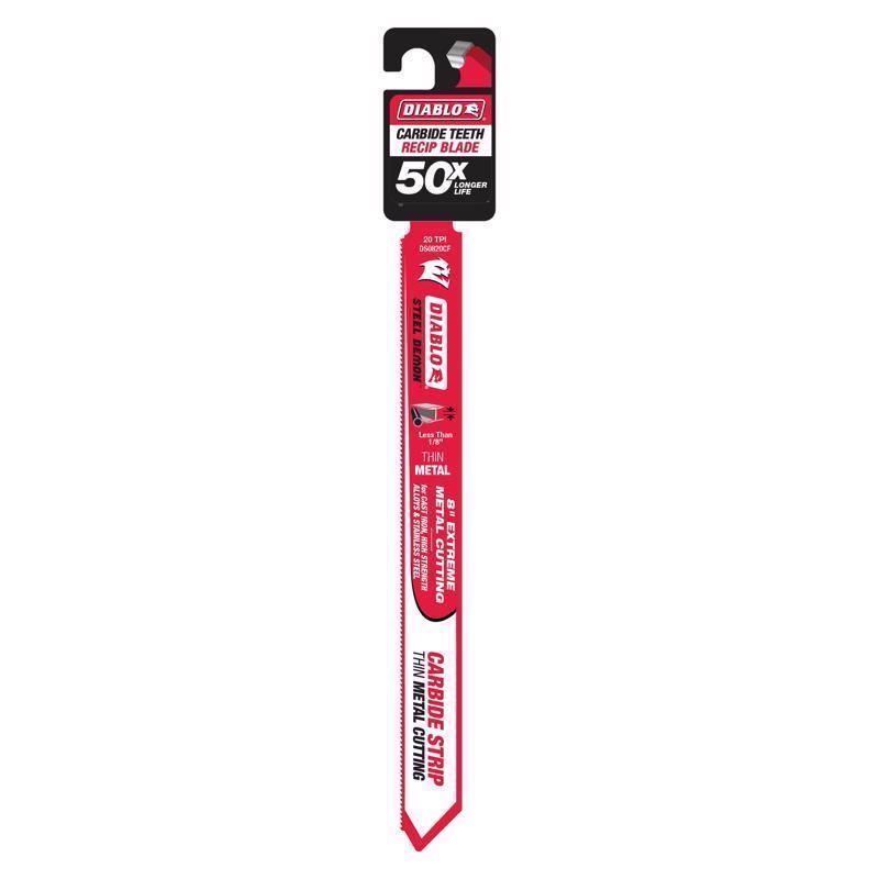 Diablo Steel Demon 8 in. Carbide Thin Metal Reciprocating Saw Blade 20 TPI