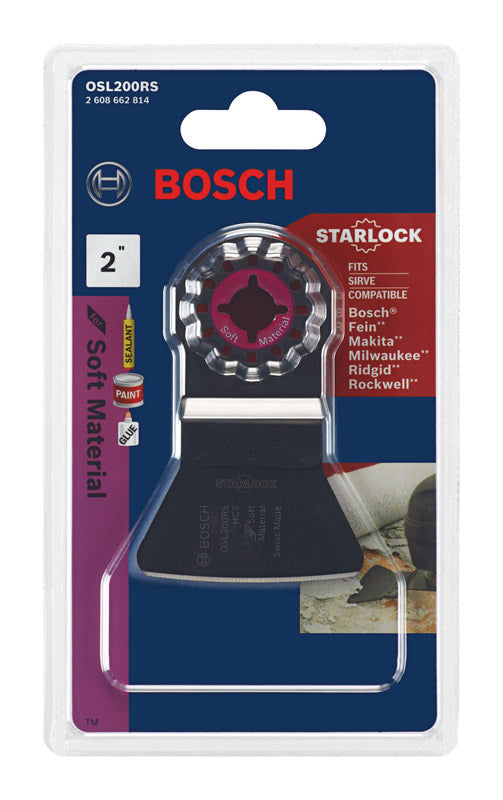 Bosch Starlock 2 in. X 4 in. L Carbon Steel Rigid Scraper Blade