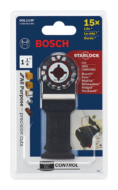 Bosch Starlock 1-1/4 in. X 4 in. L Bi-Metal Plunge Blade