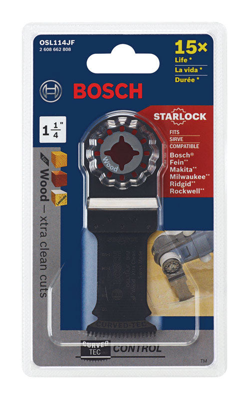 Bosch Starlock 1-1/4 in. X 4 in. L Bi-Metal Plunge Blade