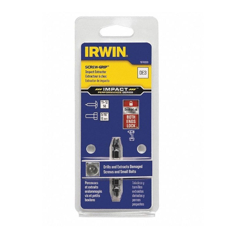 Irwin Impact Screw-Grip .13 in. M2 High Speed Steel Double-Ended Screw Extractor 2 in.