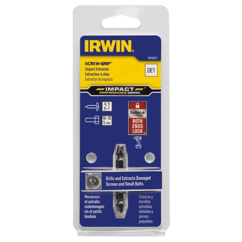 Irwin Impact Screw-Grip .15 in. M2 High Speed Steel Double-Ended Screw Extractor 2 in.