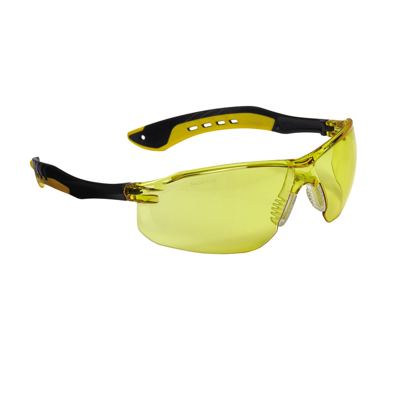 3M Safety Glasses Amber Lens Black/Yellow Frame