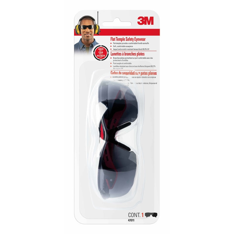 3M Safety Glasses Gray Lens Black/Gray Frame