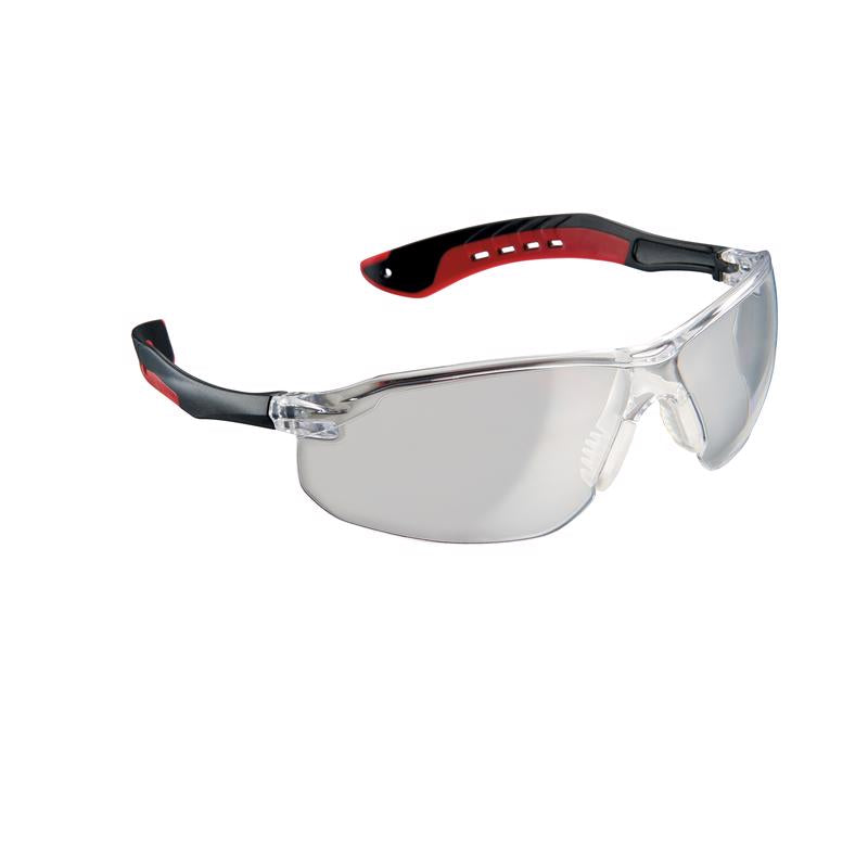 3M Safety Glasses Clear Lens Black/Red Frame