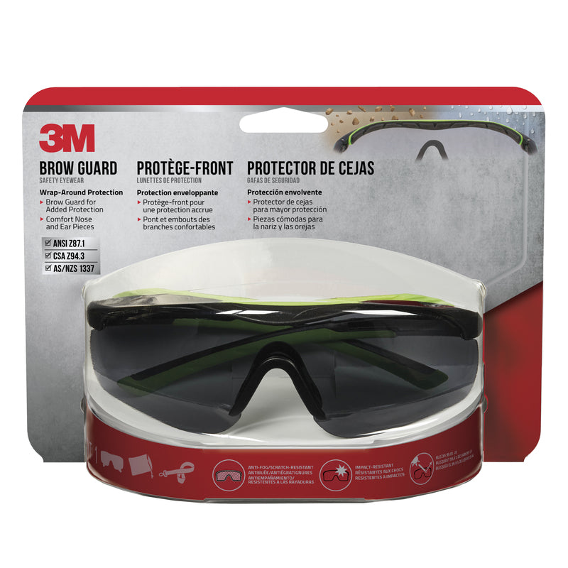 3M Anti-Fog Safety Glasses Gray Lens Black Frame