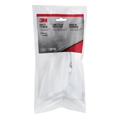 3M Safety Glasses Clear Lens Clear Frame